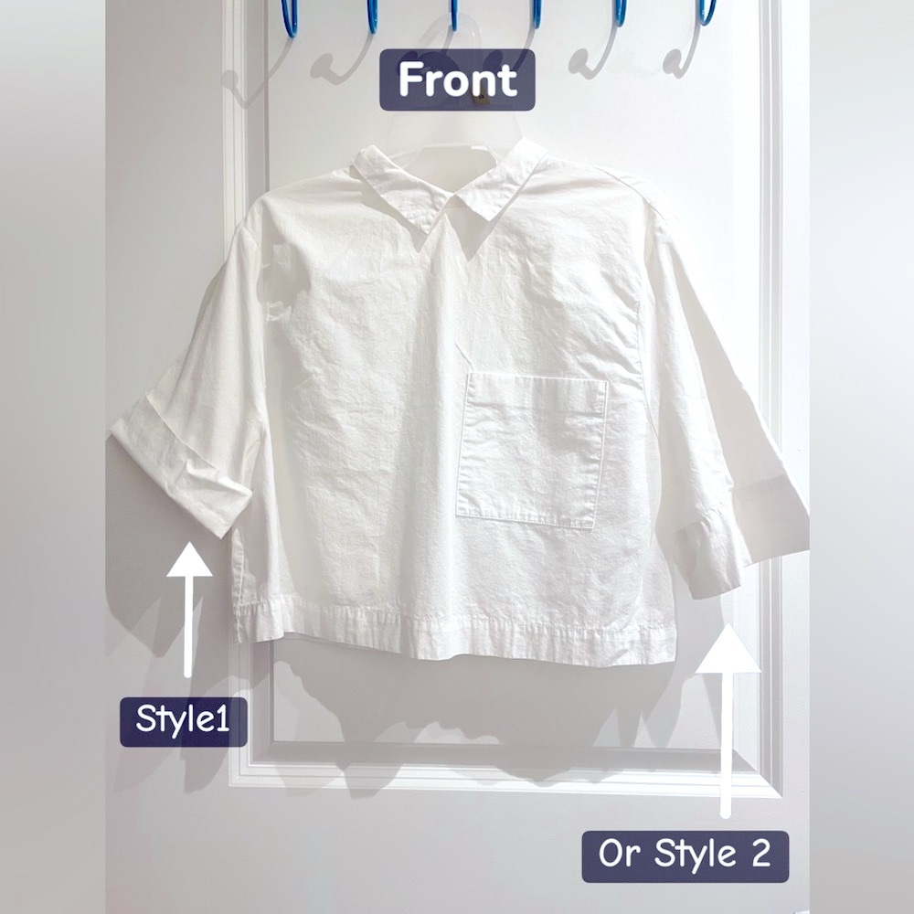 Zara Trafaluc White Cropped Shirt (almost NEW, Excellent Condition)